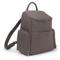 Gray Nuna Essential Changing Bag with top handle, adjustable straps, and multiple zippered compartments.