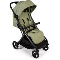 Sage green Red Kite Push Me Astro stroller with black frame, adjustable canopy, padded seat, and storage basket.