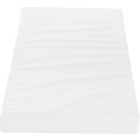 White Tutti Bambini Eco Fibre Deluxe cot mattress, rectangular with smooth, soft surface, 60 x 120 cm.