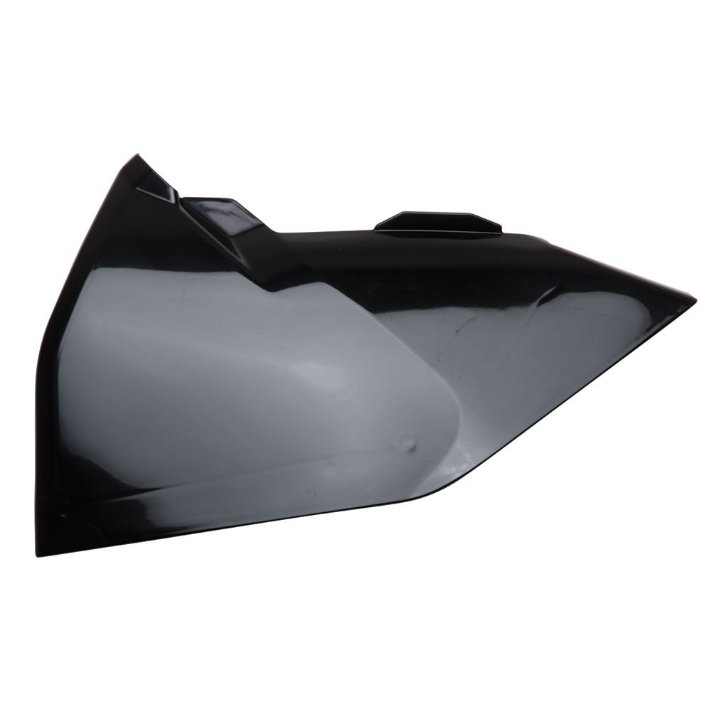 Black Acerbis air box cover with a sleek, aerodynamic design, specifically for KTM EXC/EXC-F 2017-19 and SX125-250 2016-18 models, made from durable plastic material.