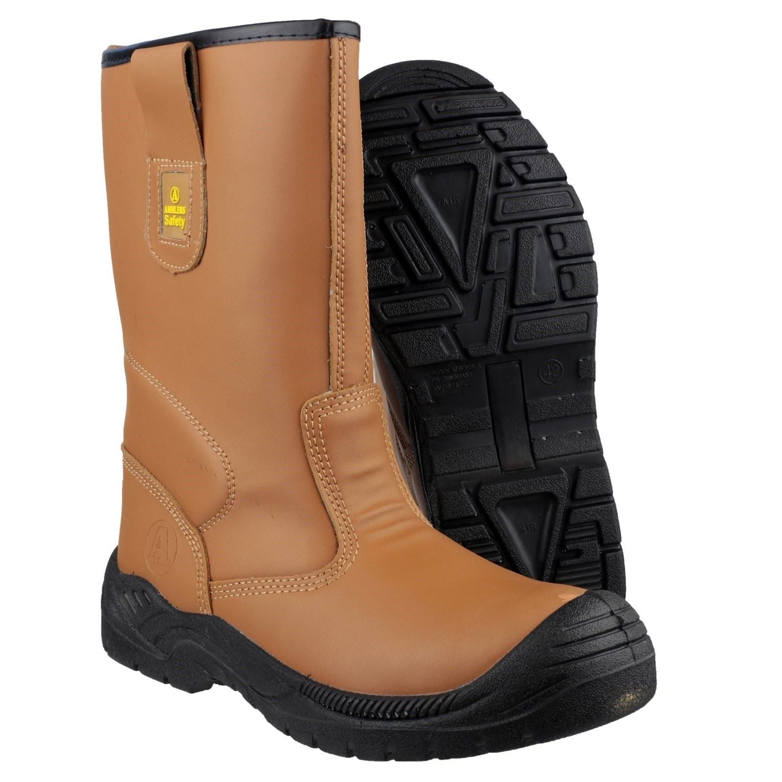 Amblers Safety FS142 Water Resistant Pull On Safety Rigger Boot in Tan - image 3