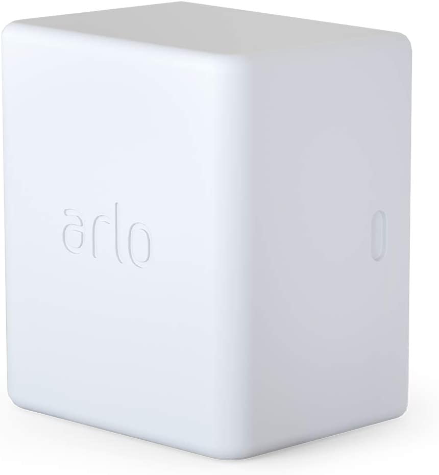 White rectangular rechargeable battery with the embossed logo "arlo" on the front, designed for the Arlo Go 2 security camera.