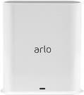 White Arlo Smart Hub VMB4540-100EUS with a sleek design, featuring the Arlo logo on the front and a small indicator light at the bottom.