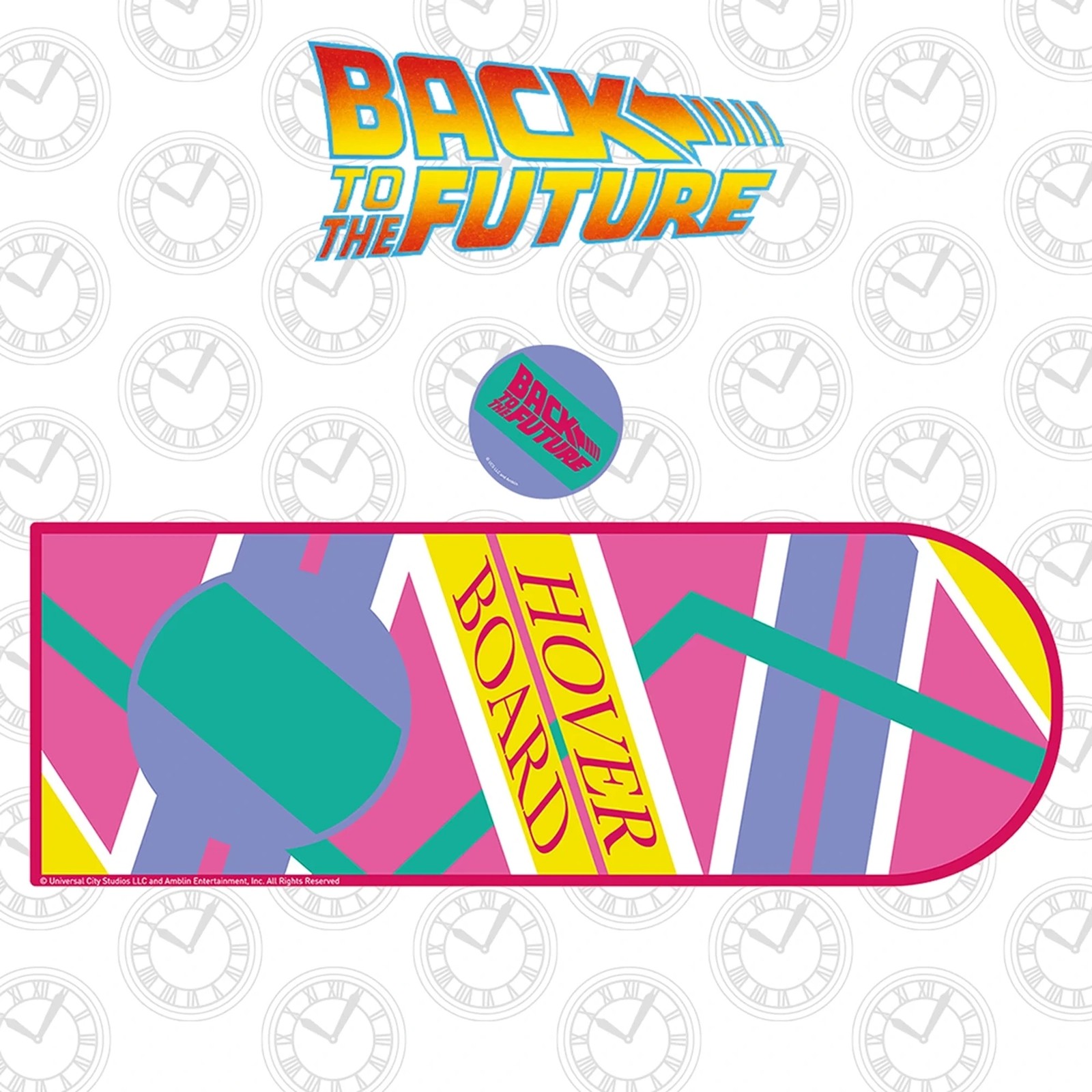 Back to the Future XL Hoverboard Desk Pad and Coaster Set - image 2