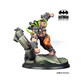 Bane miniature from the Batman Miniature Game, featuring muscular details, green and gray colors, and a dynamic pose on a rocky base, showcasing his Titan Overdrive form.
