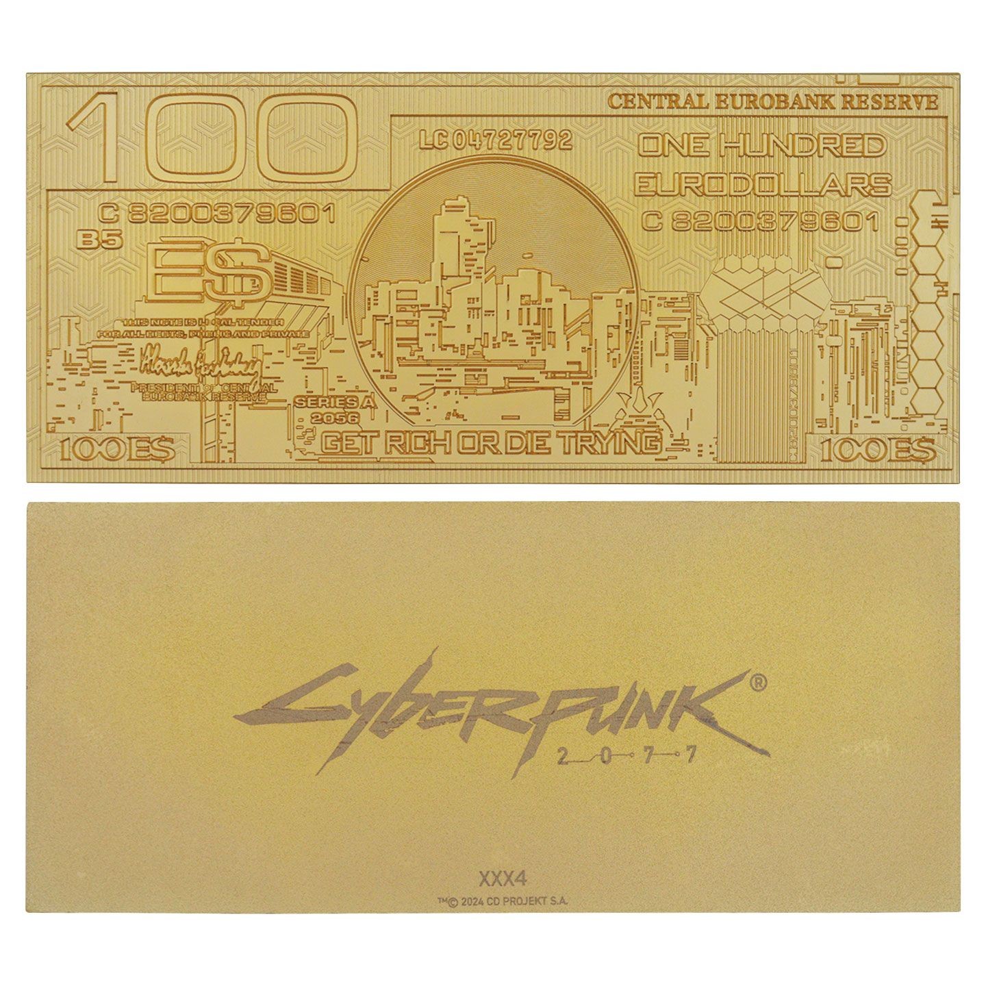 Cyberpunk 2077 24k Gold Plated Metal Eurodollar Replica - image 4