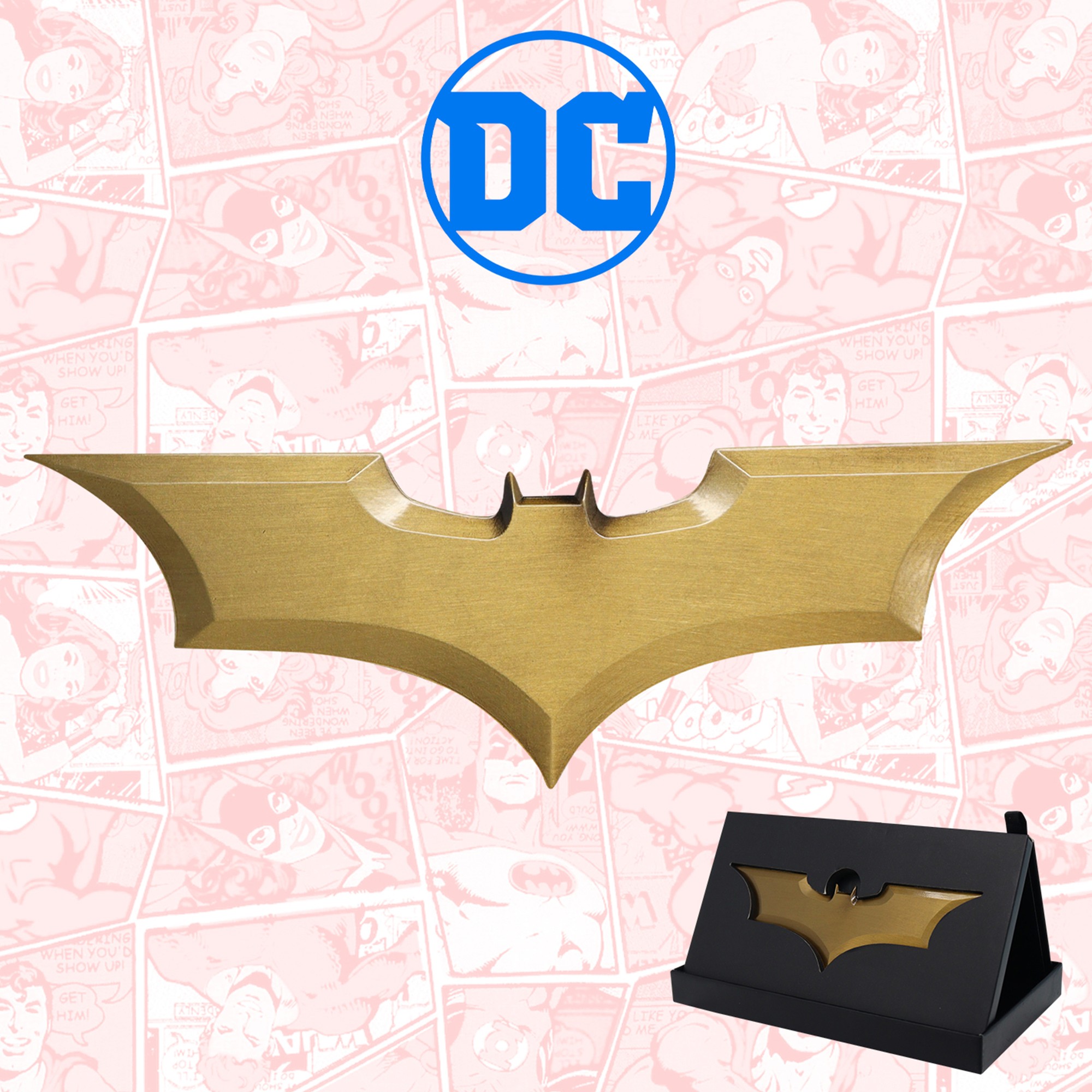 DC Comics Dc Comics the Dark Knight Limited Edition Replica Batarang and Art Card in Metallics