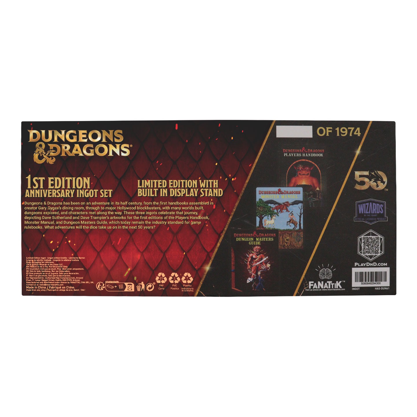 Dungeons & Dragons 50th Anniversary 1st Edition Book Cover Ingot Set - image 4