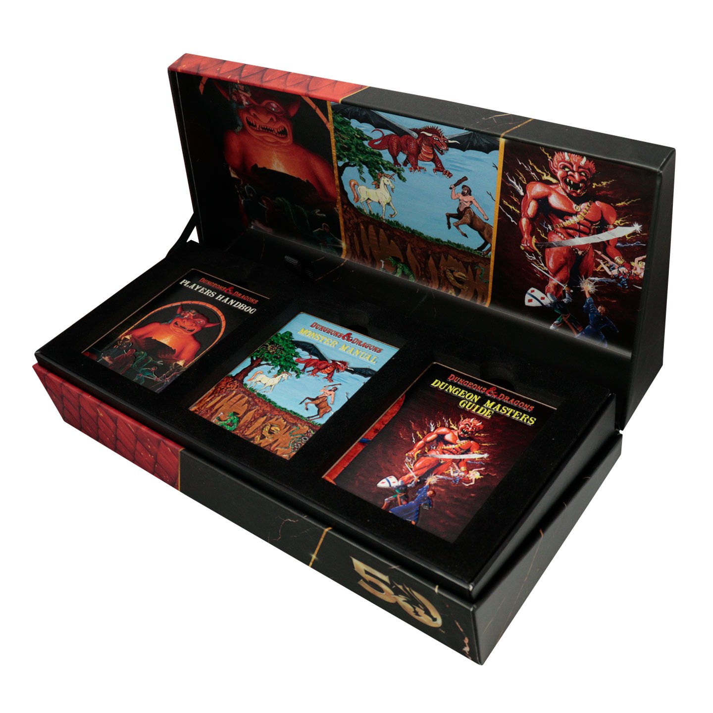 Dungeons and Dragons PopMarket - Dungeons & Dragons: 50th Anniversary - Limited Edition Ingot - 1st Edition Book Cover Set - COLLECTIBLES - Multicolor