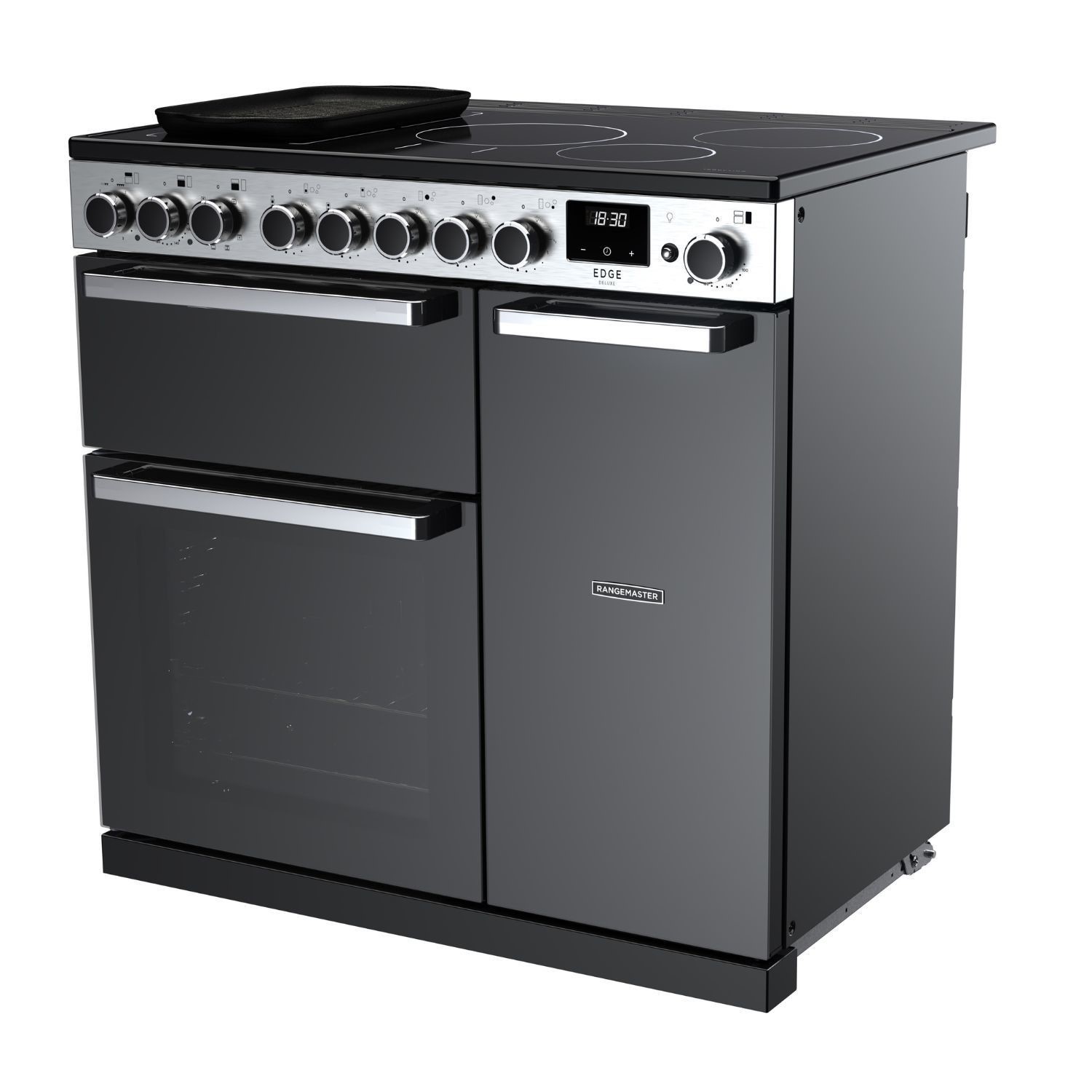 Edge Deluxe 90cm Induction Black Glass/Chrome - image 2