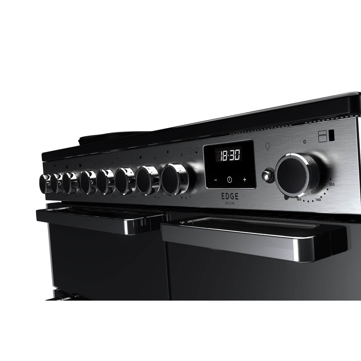 Edge Deluxe 90cm Induction Black Glass/Chrome - image 3