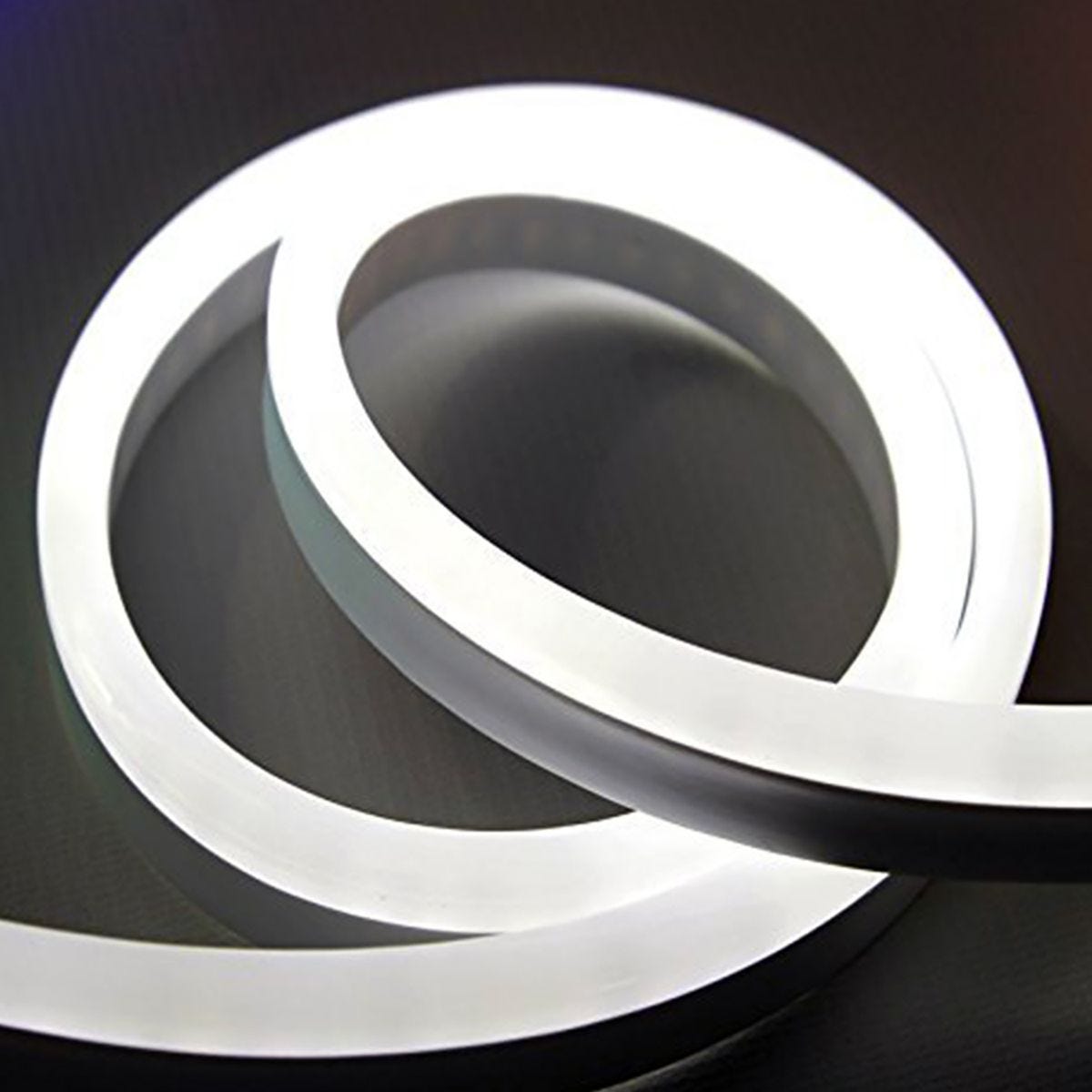 Ener-J SMD 5050 RGB connectors in a flexible, white plastic material, featuring two circular joiners designed for connecting LED strips.