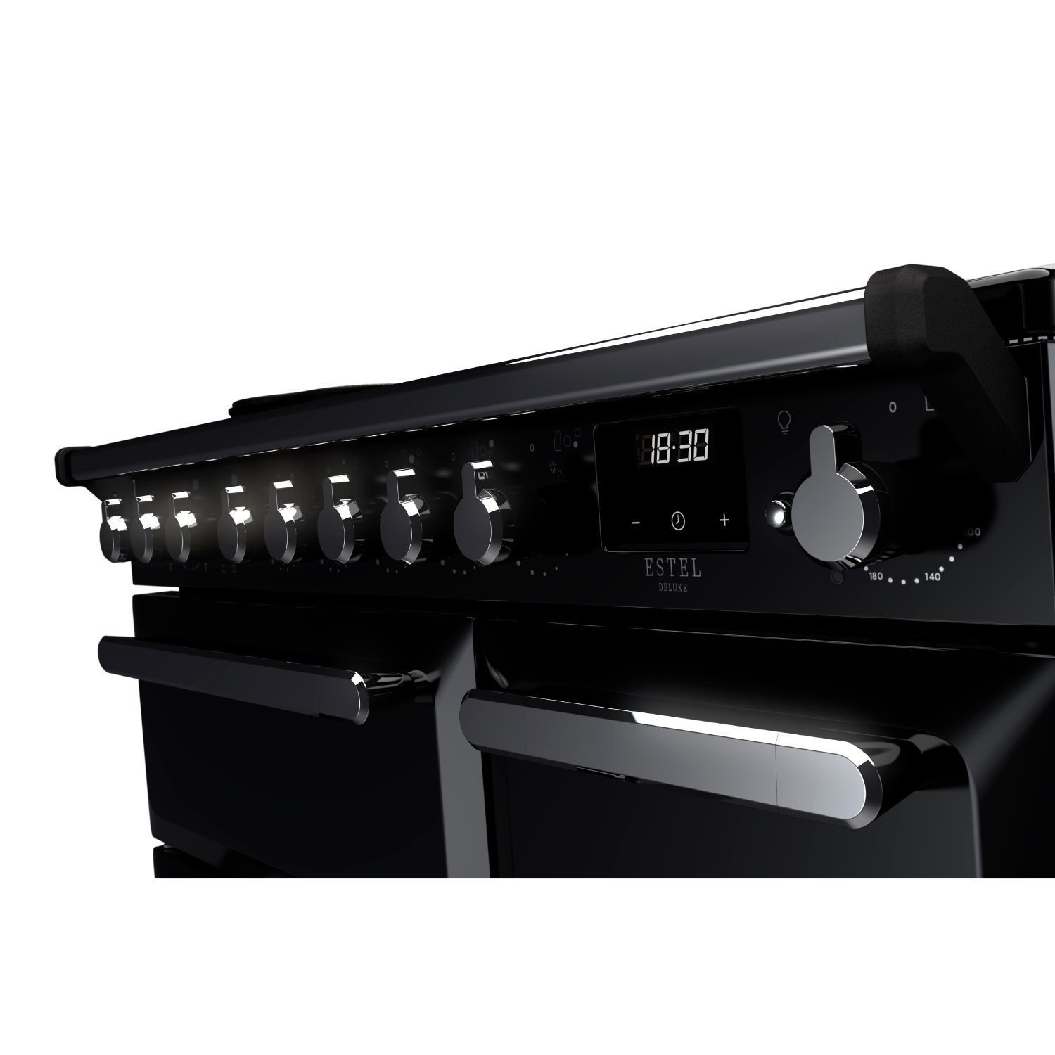 Estel Deluxe 90cm Induction Range Cooker, Black/Chrome - image 2