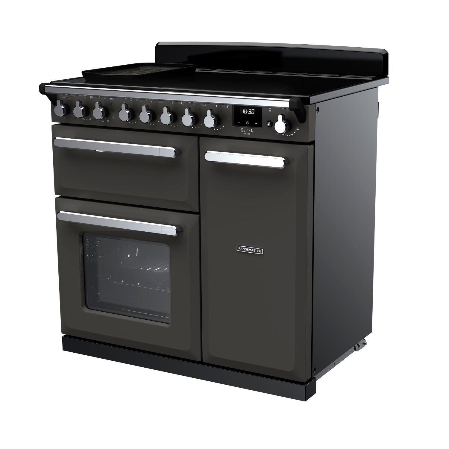 Estel Deluxe 90cm Induction Range Cooker, Slate/Chrome - image 2