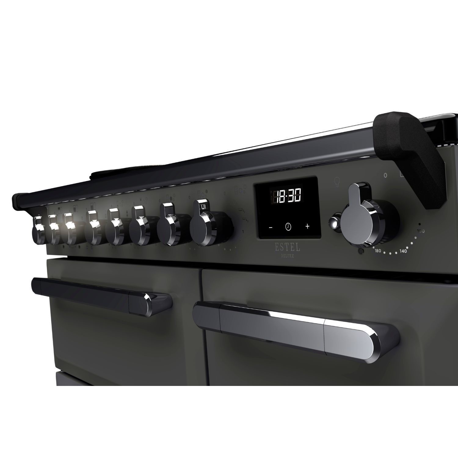 Estel Deluxe 90cm Induction Range Cooker, Slate/Chrome - image 3