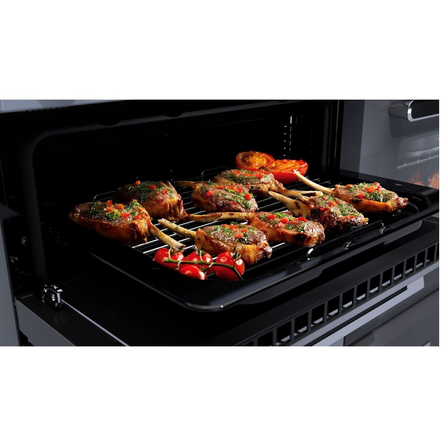 Estel Deluxe 90cm Induction Range Cooker, Slate/Chrome - image 4