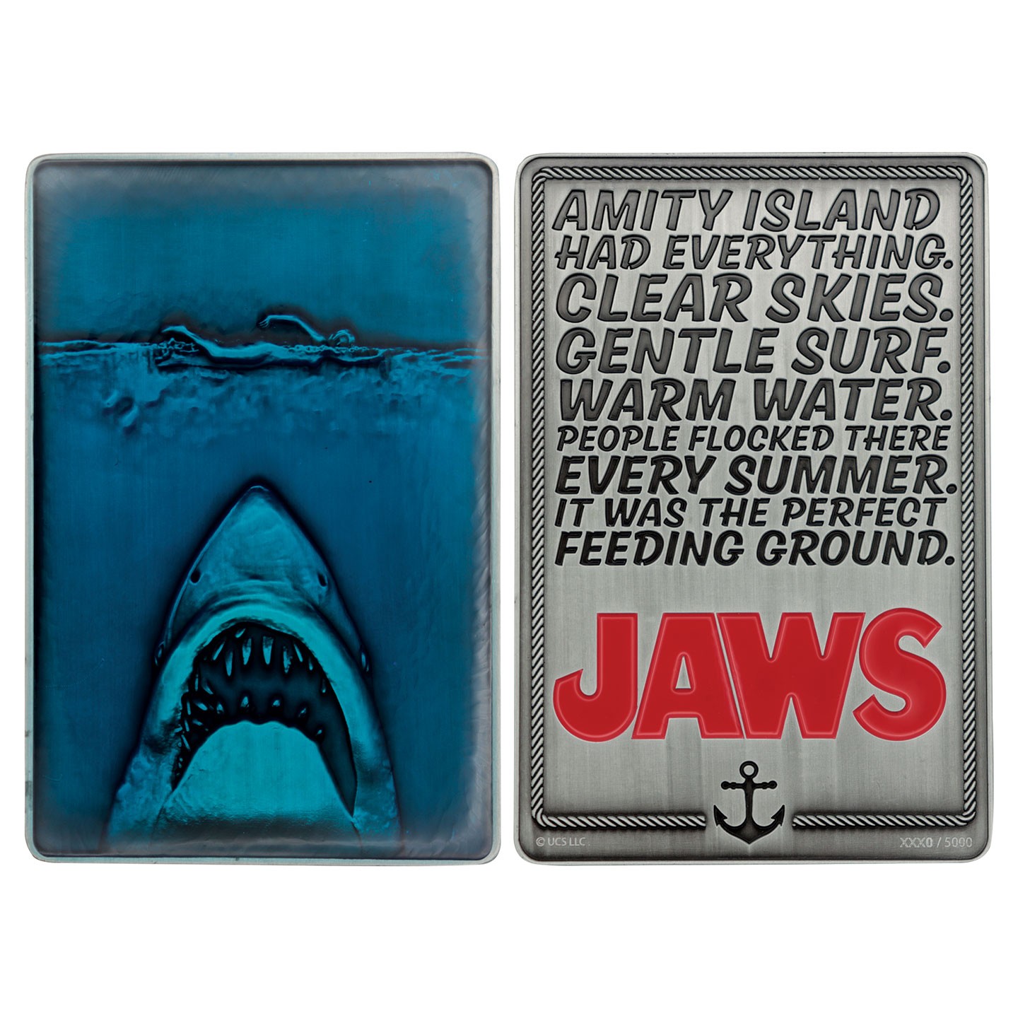 Jaws 50th Anniversary Poster Ingot - image 2