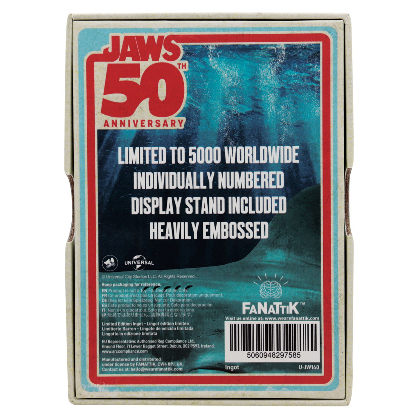Jaws 50th Anniversary Poster Ingot - image 4
