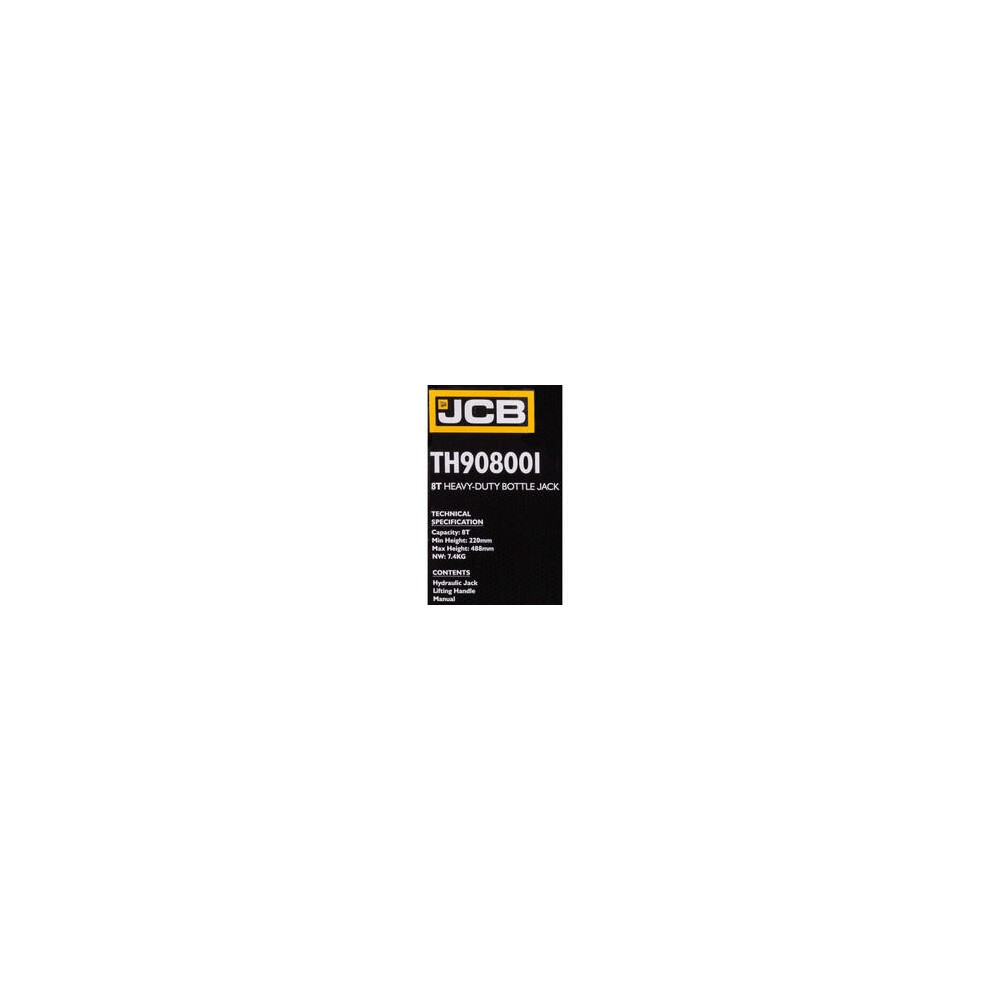 JCB 8 Tonne Heavy-Duty Automotive Hydraulic Bottle Jack, 488mm Maximum Lift - image 4