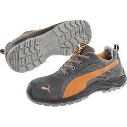 Gray and orange Puma Safety Omni Sky Low Safety Shoe featuring a durable upper, cushioned insole, and a rugged rubber outsole for enhanced traction.