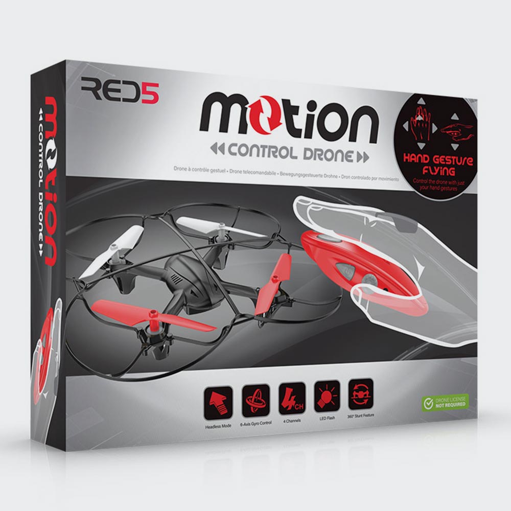 RED5 Motion Control Quadcopter Drone Red - image 3