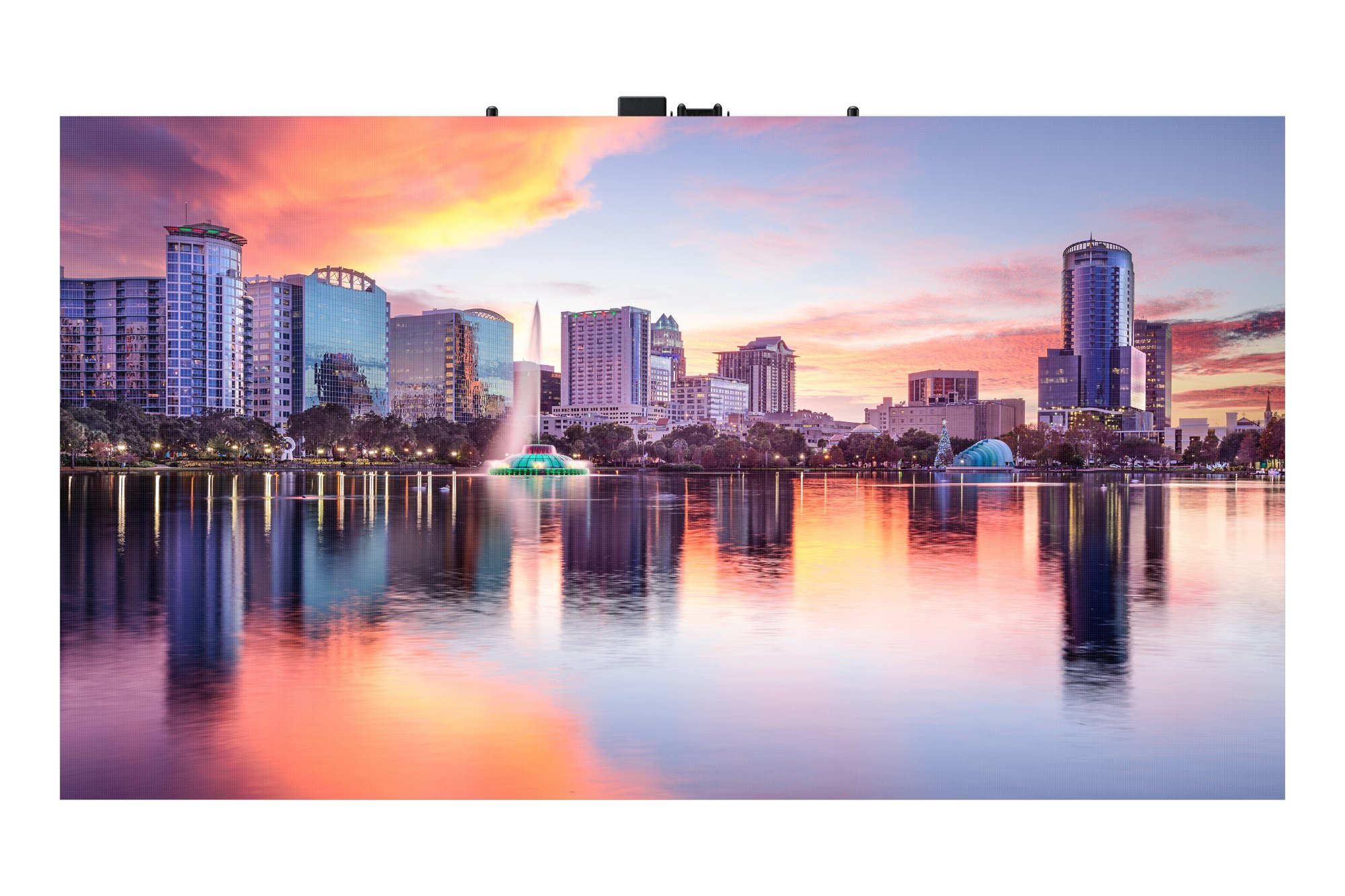 Samsung IW008A MicroLED Indoor display features a sleek black frame, showcasing vibrant colors and high resolution, perfect for immersive visuals in any indoor setting.