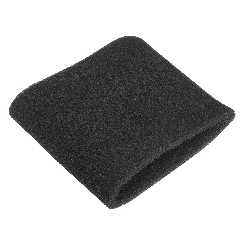 Black foam filter cartridge designed for Sealey PC20LN and PC30LN models, featuring a soft, porous texture for effective filtration.