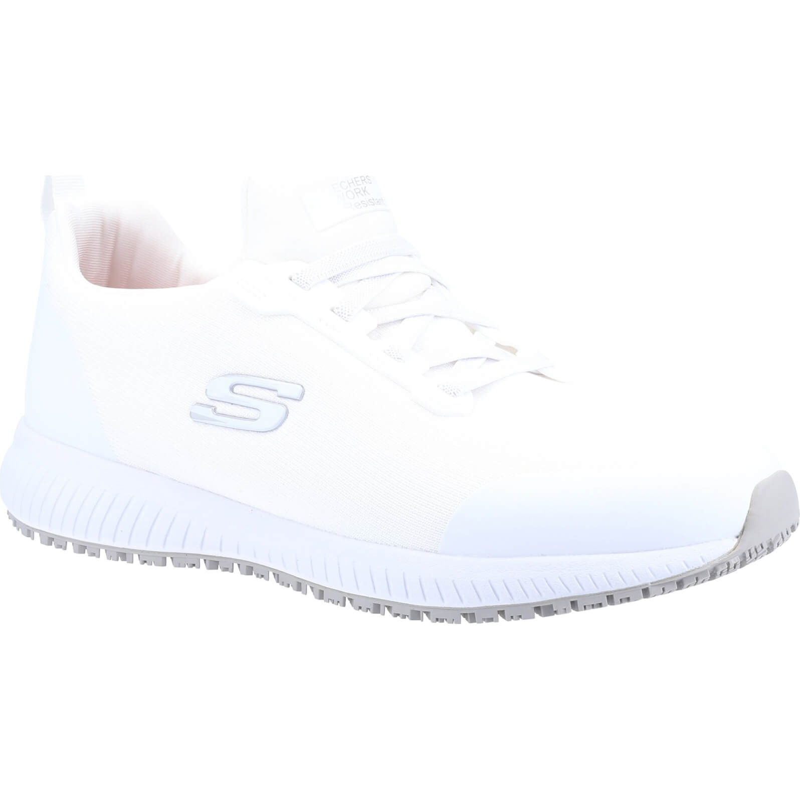 Skechers Workwear Skechers Squad Mens Slip Resistant Myton Work Shoes White Size 13