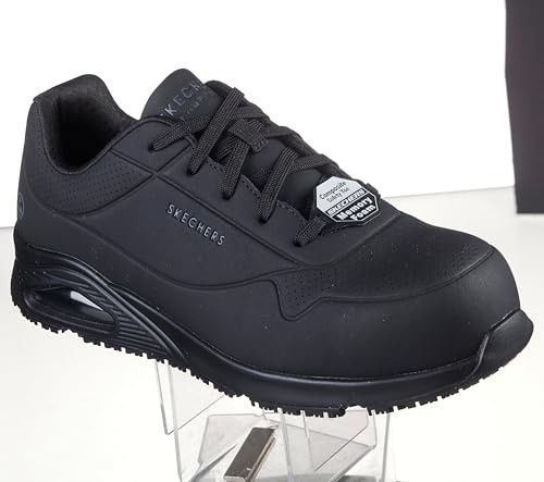 Skechers Workwear Uno SR - Doltin Durabuck Men's Black Safety Trainers - image 2