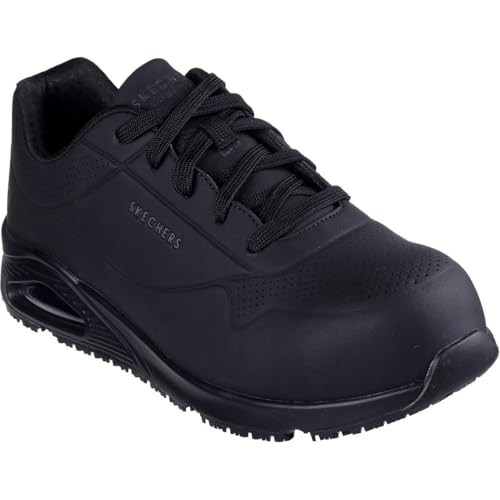 Skechers Workwear Uno SR - Doltin Durabuck Men's Black Safety Trainers - image 5