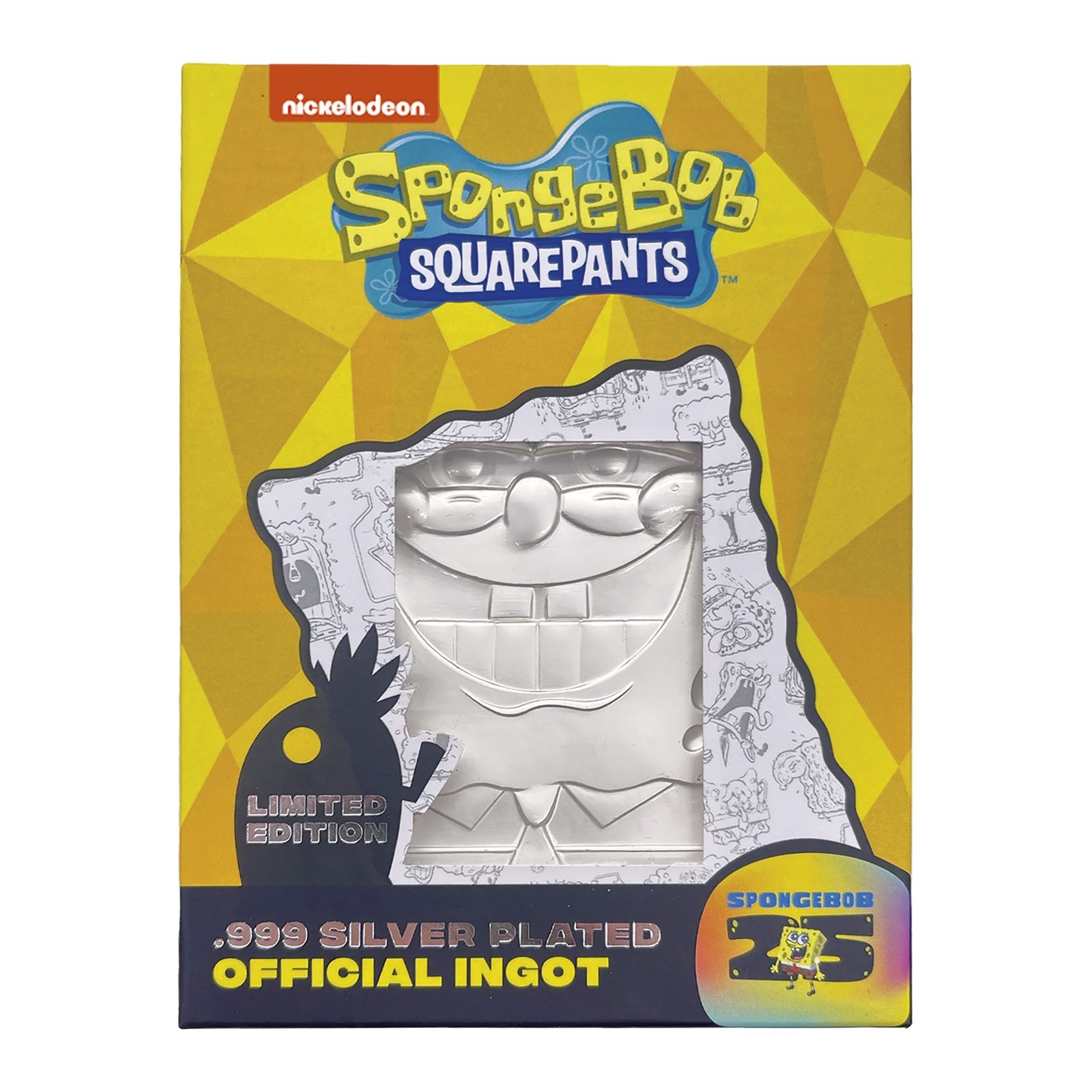 SpongeBob SquarePants 25th Anniversary .999 Silver Plated Ingot - image 3
