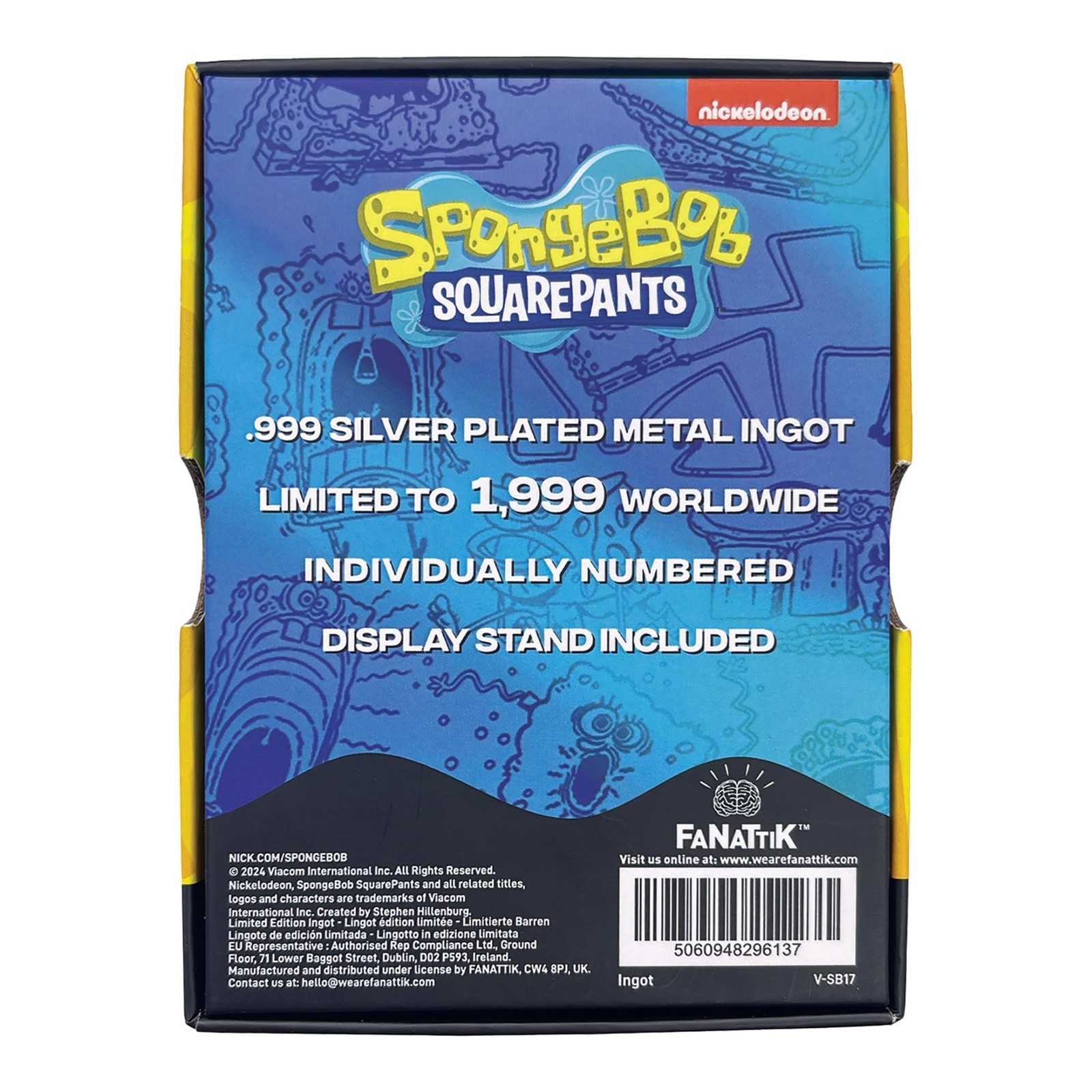 SpongeBob SquarePants 25th Anniversary .999 Silver Plated Ingot - image 4