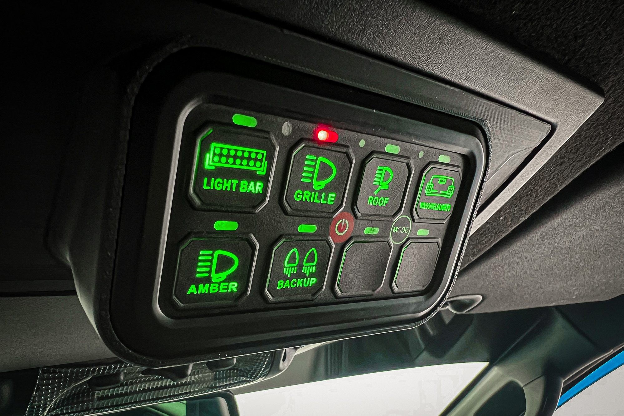 Stealth LED Ford Ranger T8 2018-2022 Control Panel for Luminous LED Integration Kits