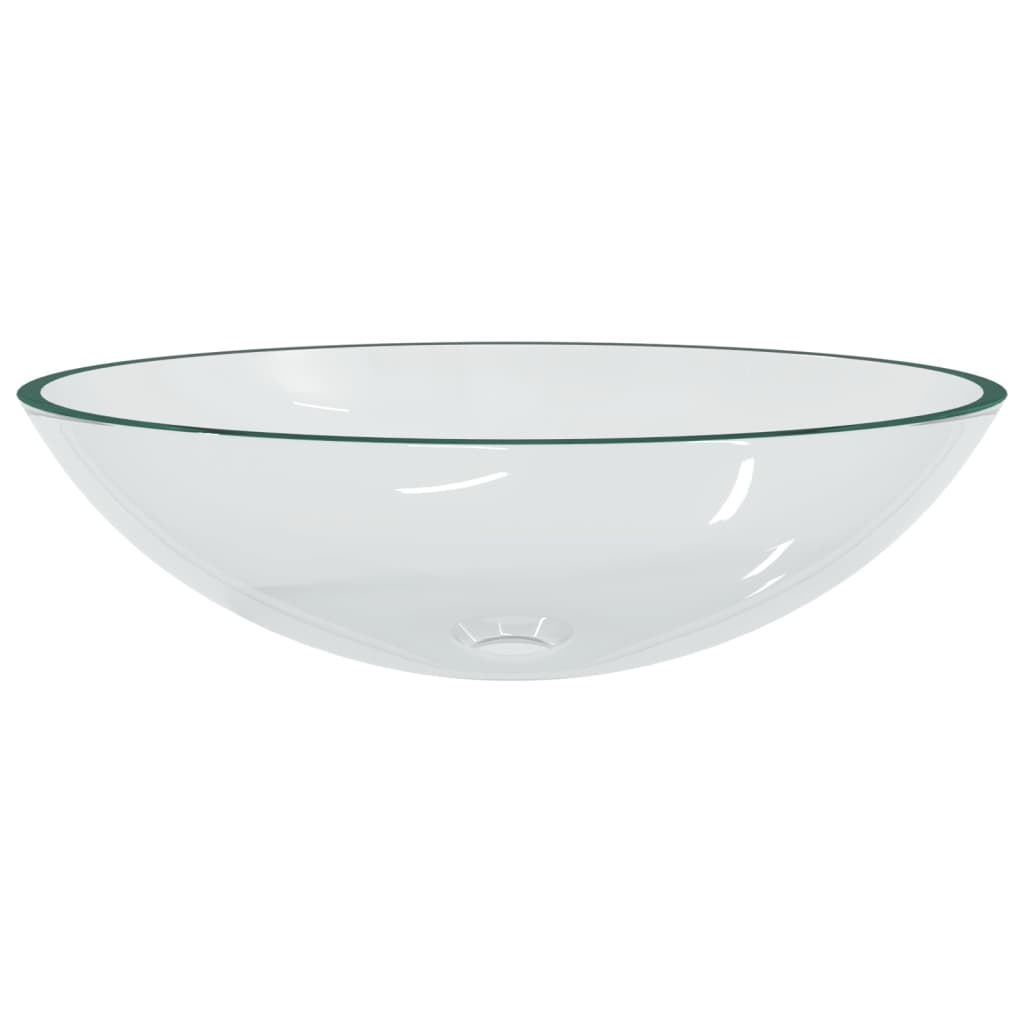 White ceramic basin with a smooth, glossy finish, measuring 41x30x12 cm, featuring a rounded, shallow design and a central drain hole.