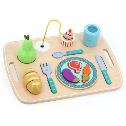 Vilac Vilac Wooden Meal Tray Busy Board Activity Toy