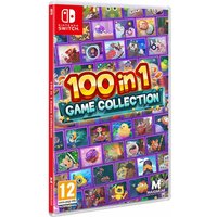 Nintendo Switch game case for "100 in 1 Game Collection" with colorful character tiles and red spine.