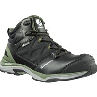 Albatros Ultratrail Olive Ctx Mid Safety Boot, black and olive, size 10.5, with reinforced toe and rugged sole.