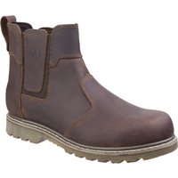 Brown leather Amblers Abingdon Dealer Boot, size 11, with elastic side panels and rugged sole.