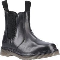Black leather Amblers Colchester boot, size 3, with elastic side panels and pull tabs, by Footsure Western Limited.