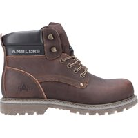 Brown leather Amblers Dorking casual boot, size 11, with padded collar, lace-up front, and rugged sole.