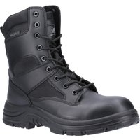 Black Amblers Safety hi-leg waterproof boot, metal-free, size 12, with lace-up front and rugged sole.
