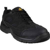 Black Amblers Safety vegan-friendly shoes, size 13, with reinforced toe and textured sole.