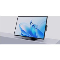 Black CAPTURE 21.5-Inch POS System with sleek design, thin bezels, and vibrant display on a sturdy stand.