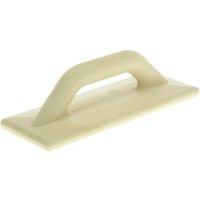 Cream Faithfull plastic plasterers float with rectangular base and central handle.