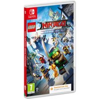 LEGO NINJAGO Movie Video Game for Switch, colorful cover with ninja characters, city background, code in box edition.