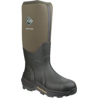 Moss green and black Muck Boot Arctic Sport Wellington Boots with high shaft and rugged sole, UK size 12.