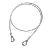 Portwest Cable Anchorage Sling, silver metal looped ends, durable steel cable construction.