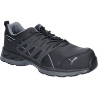 Black Puma Velocity 2.0 safety shoe, size 6.5, with gray accents, lace-up closure, and cushioned sole.