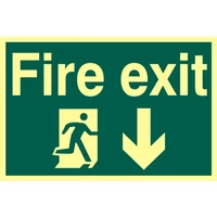 Scan Photoluminescent Fire Exit Sign with Running Man Arrow - image 2