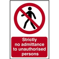 Scan PVC Sign 400 x 600mm - No Admittance - image 3